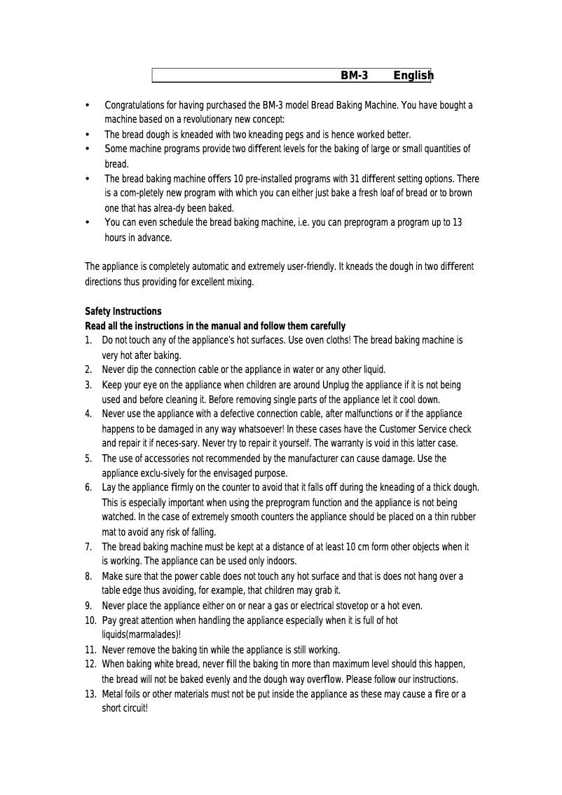 Página nº 1 - Manual de usuario AFK BM-3