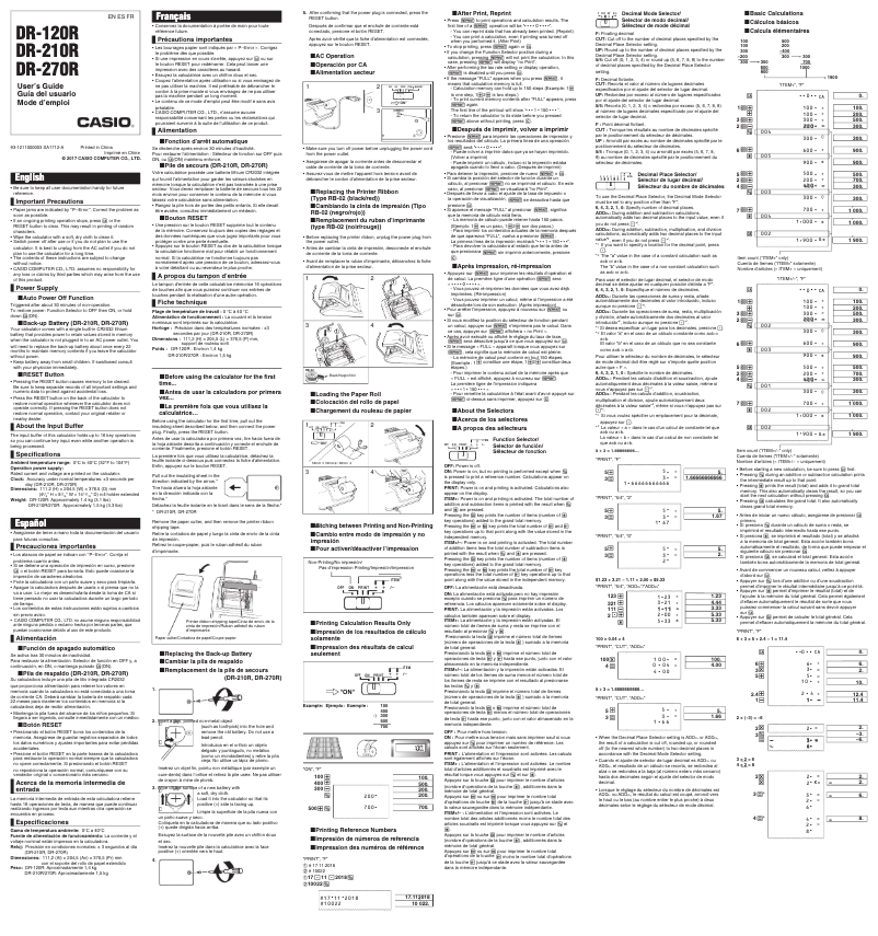 Imagen de la primera página del manual del dispositivo DR-210R