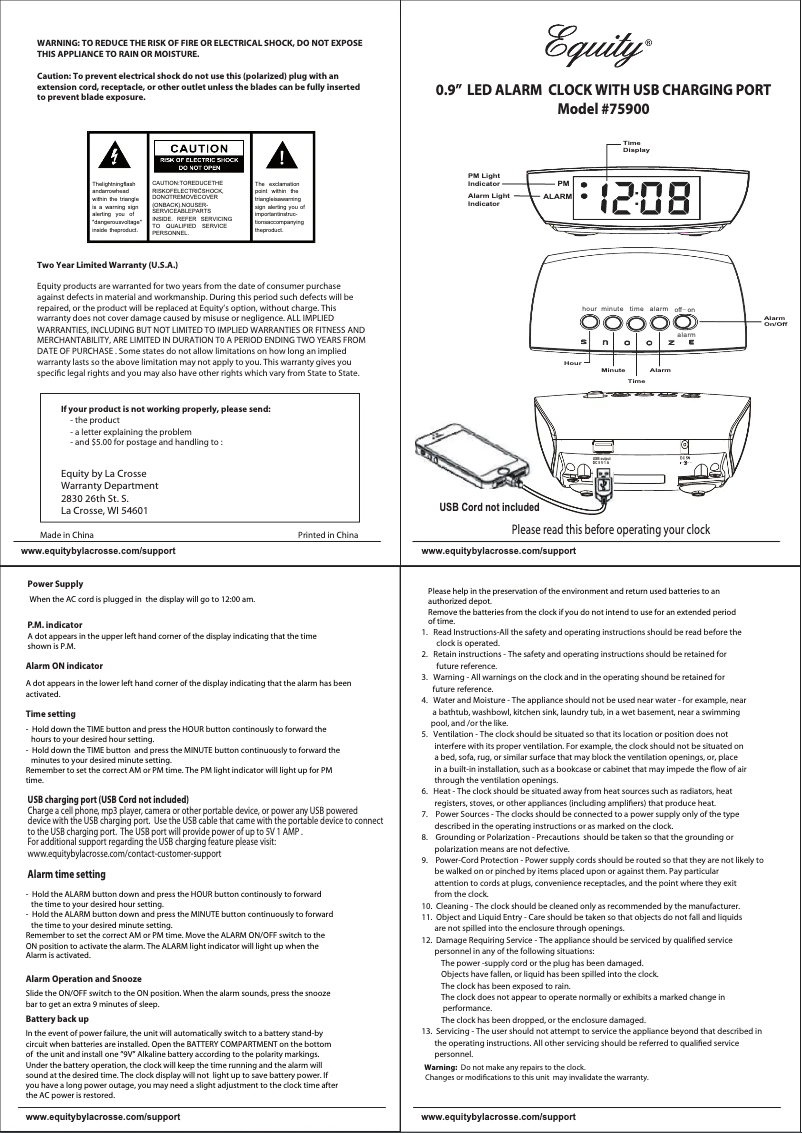 Página nº 1 - Manual de usuario La Crosse Technology 75900