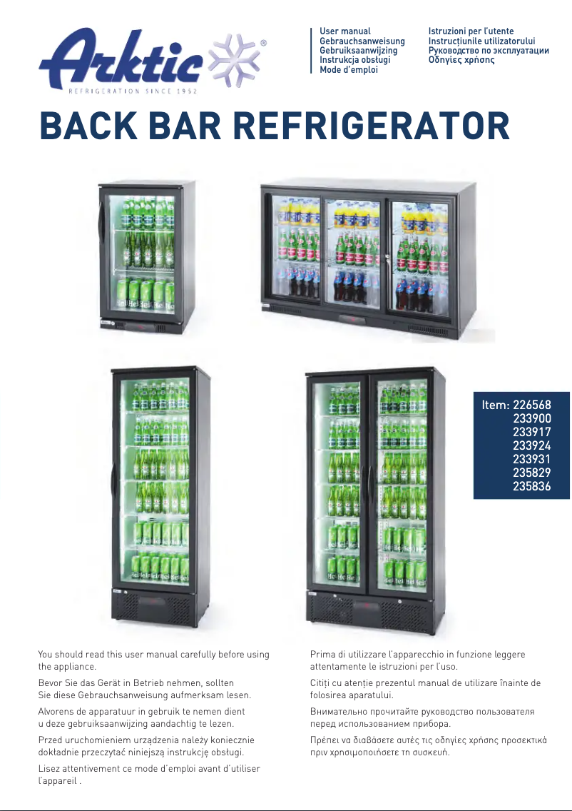 Imagen de la primera página del manual del dispositivo 233900
