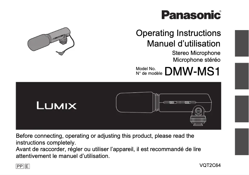 Página 1 del manual Manual de usuario Panasonic DMW-MS1