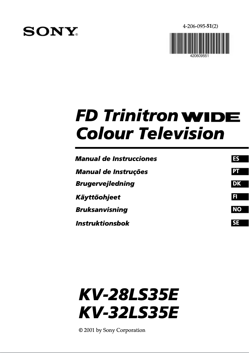 Imagen de la primera página del manual del dispositivo KV-32LS35E
