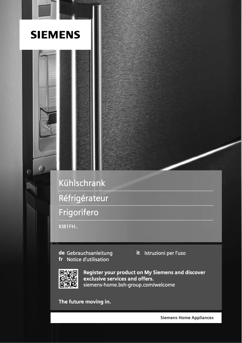 Página 1 del manual Manual de usuario Siemens KI81FHDD0