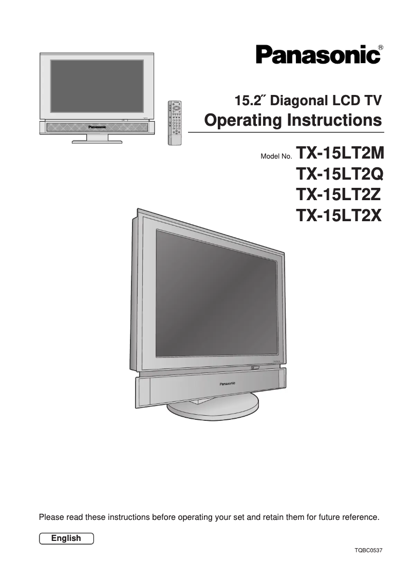 Imagen de la primera página del manual del dispositivo TX-15LT2M