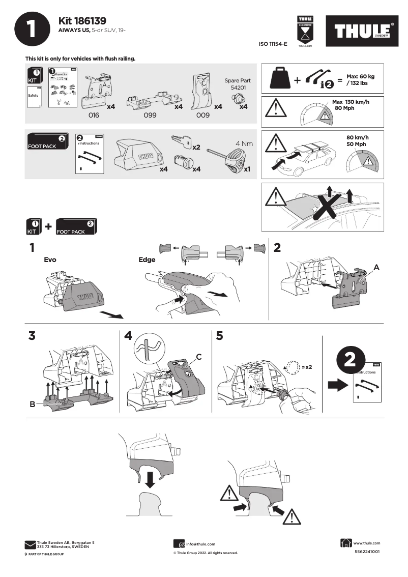 Imagen de la primera página del manual del dispositivo Kit 186139