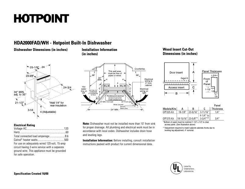 Imagen de la primera página del manual del dispositivo HDA2000FAD
