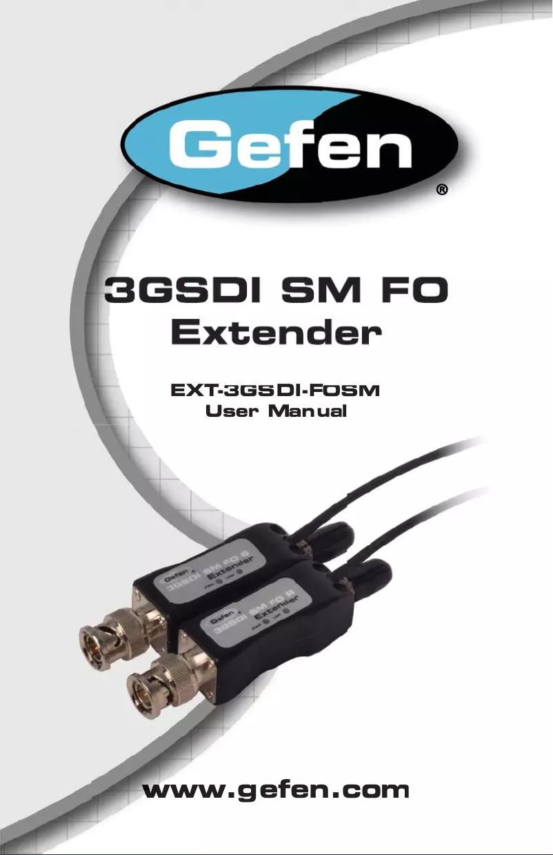 Página 1 del manual Manual de usuario Gefen EXT-3GSDI-FOSM