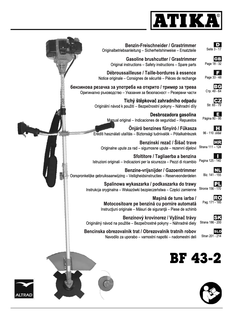 Imagen de la primera página del manual del dispositivo BF 43-2