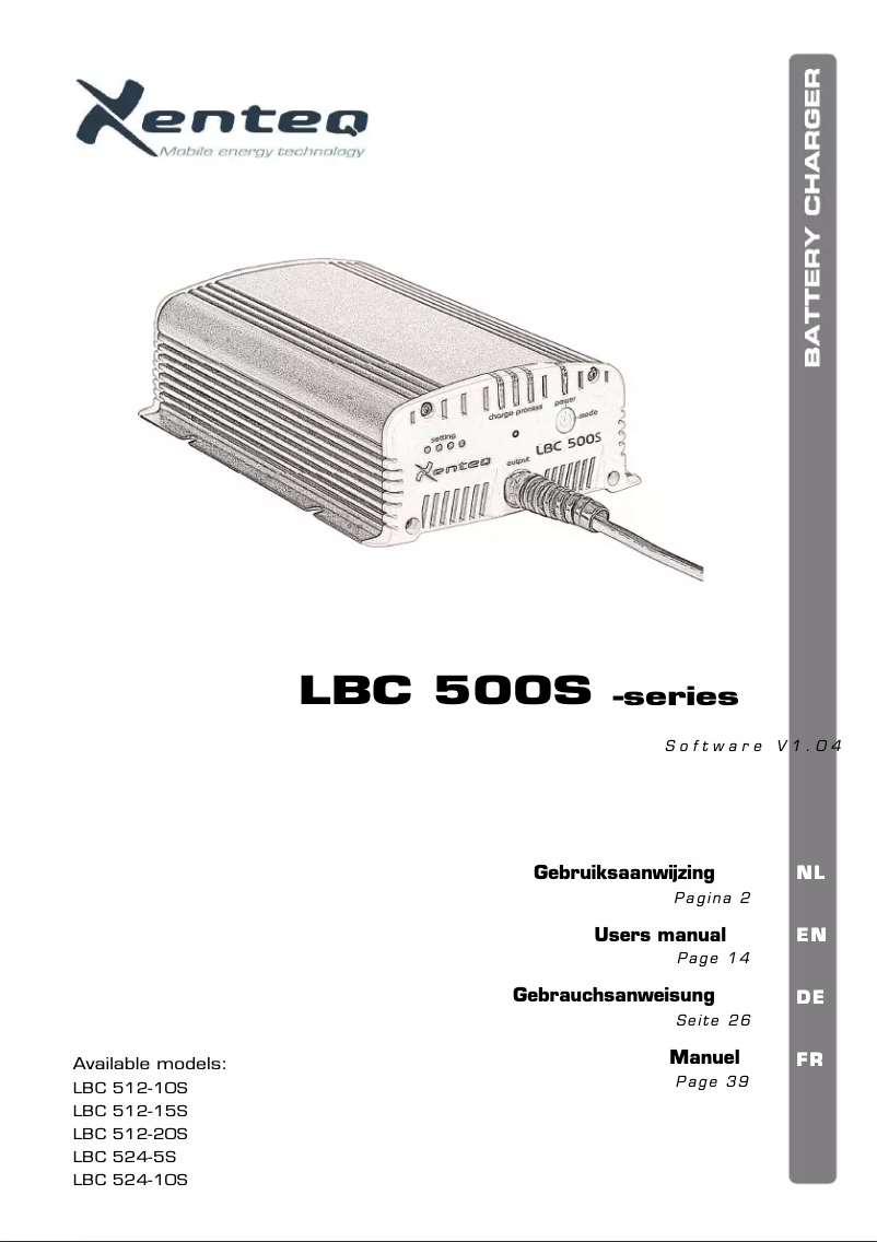 Imagen de la primera página del manual del dispositivo LBC 500S