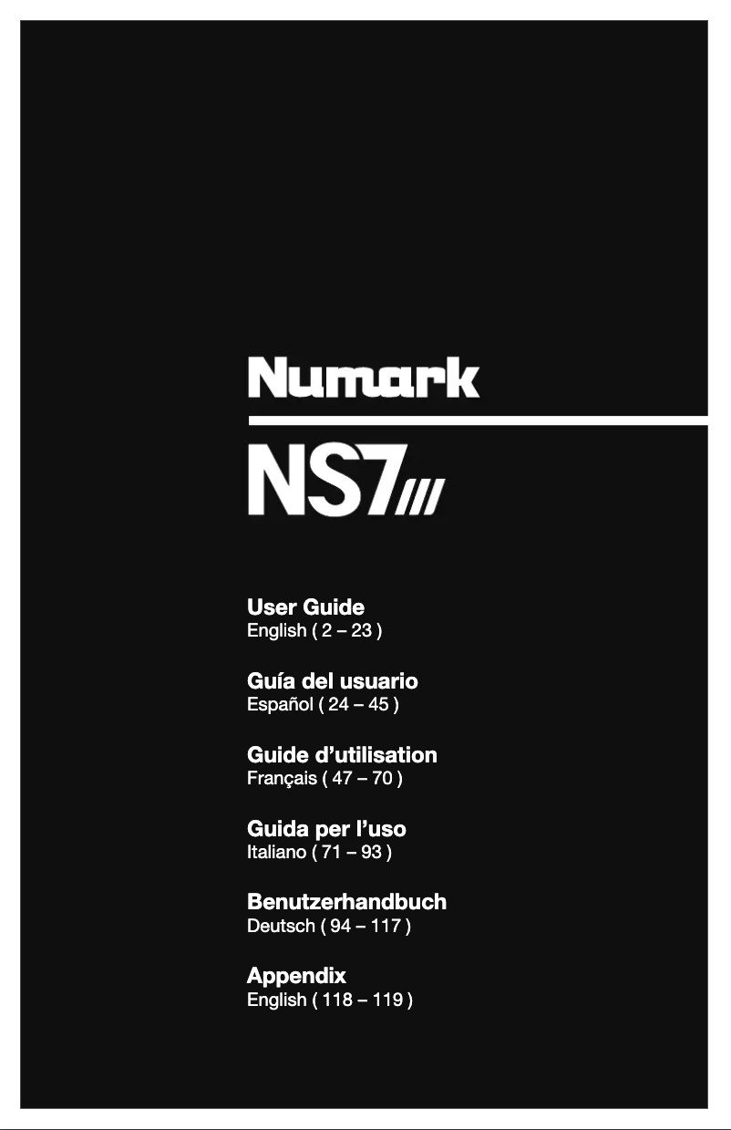 Imagen de la primera página del manual del dispositivo NS7 3