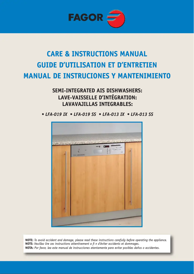 Página 1 del manual Manual de usuario Fagor LFA-013 SS