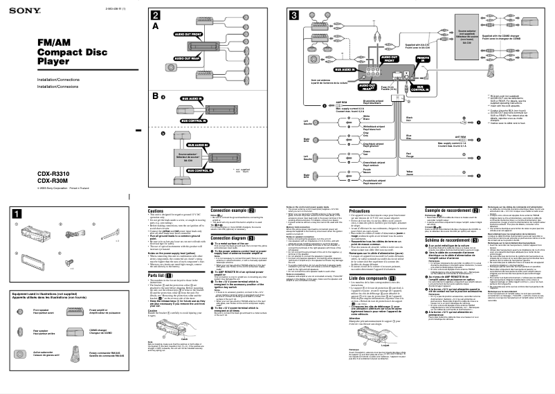 Imagen de la primera página del manual del dispositivo CDX-R30M
