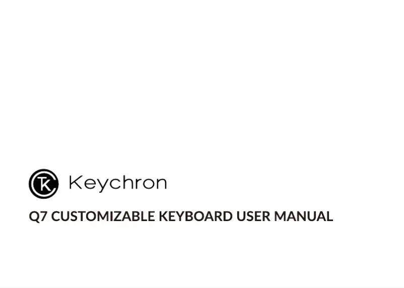 Página nº 1 - Manual de usuario Keychron Q7