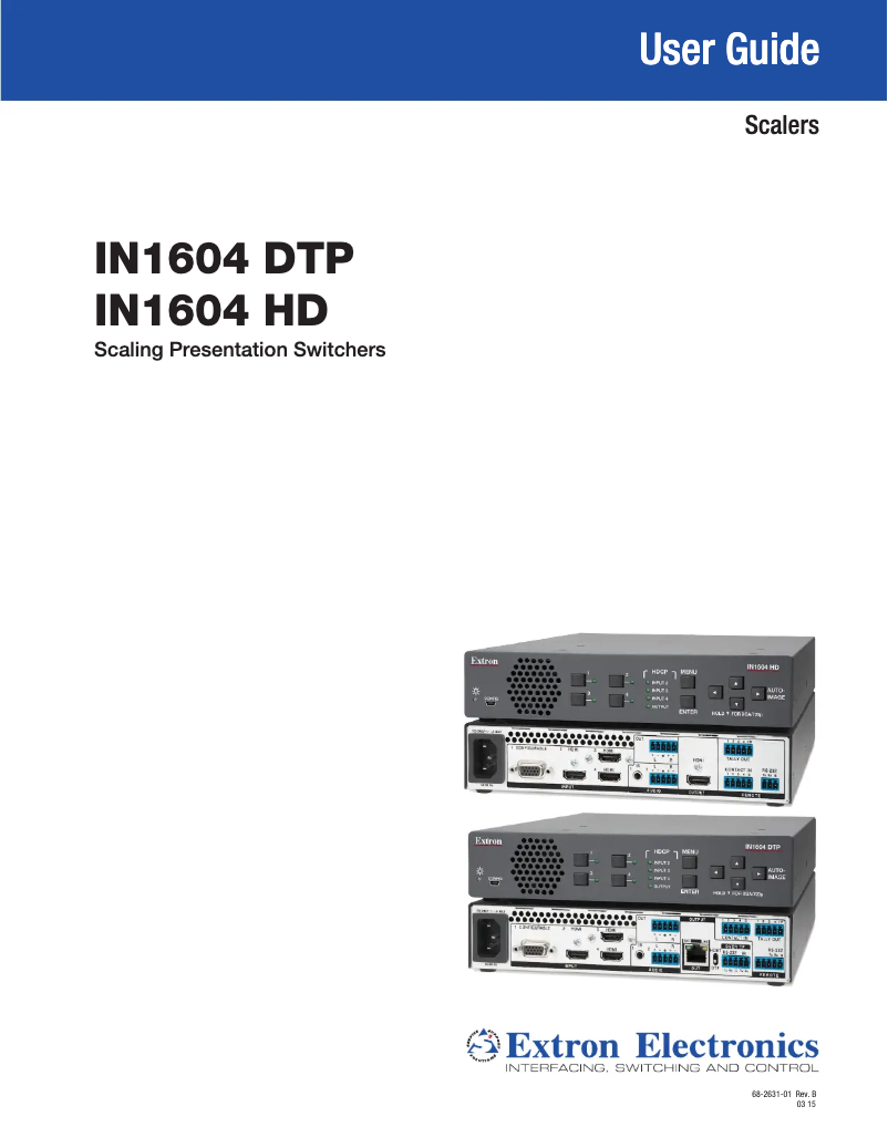 Imagen de la primera página del manual del dispositivo IN1604