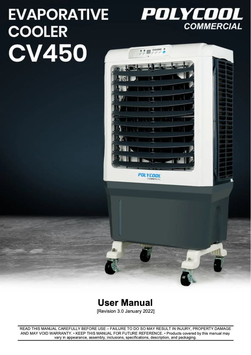 Página 1 del manual Manual de usuario PolyCool CV450