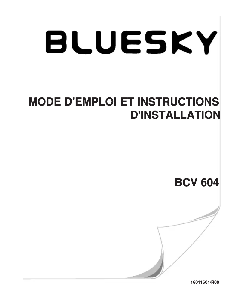 Página 1 del manual Manual de usuario Bluesky BCV 604