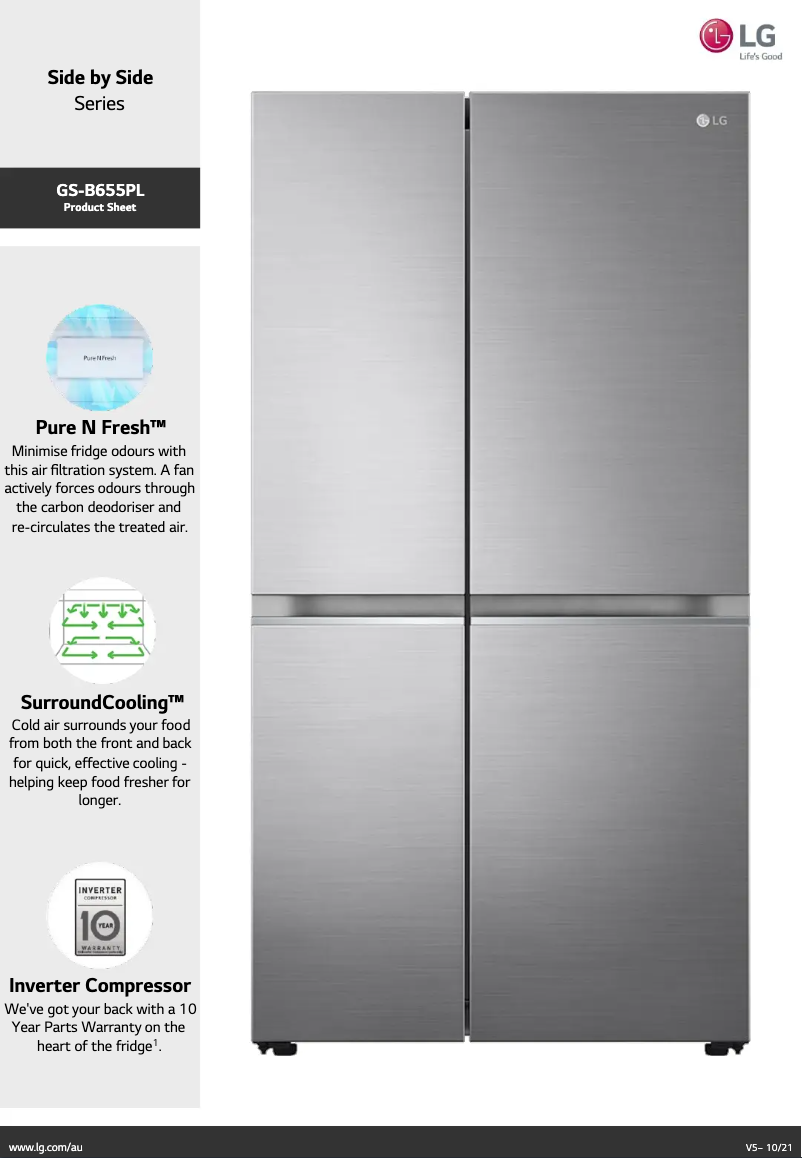 Imagen de la primera página del manual del dispositivo GS-B655PL