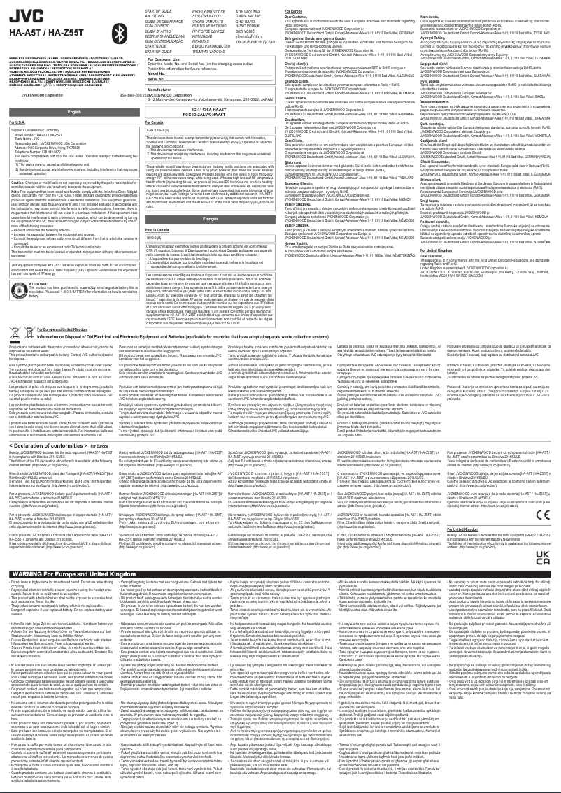 Imagen de la primera página del manual del dispositivo Gumy Mini True Wireless HA-A5T
