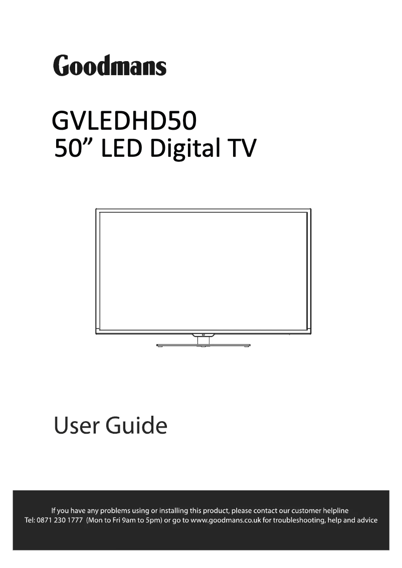 Imagen de la primera página del manual del dispositivo GVLEDHD50
