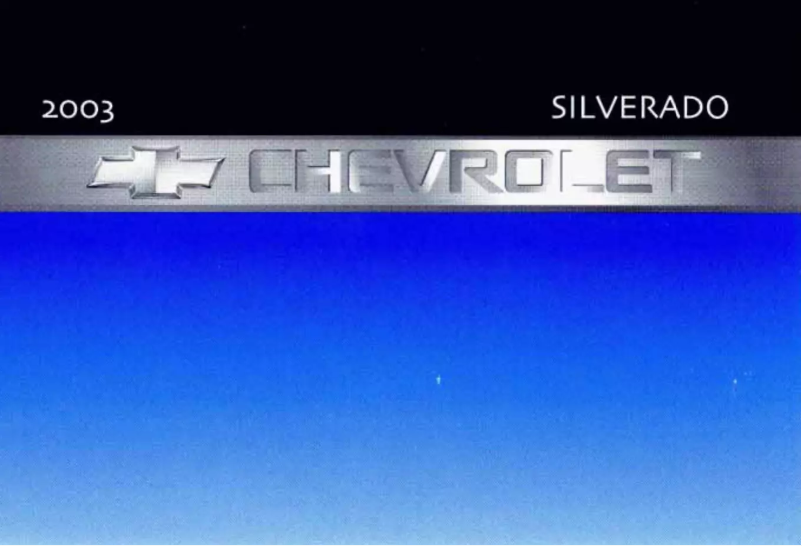 Página 1 del manual Manual de usuario Chevrolet Silverado 1500 (2003)
