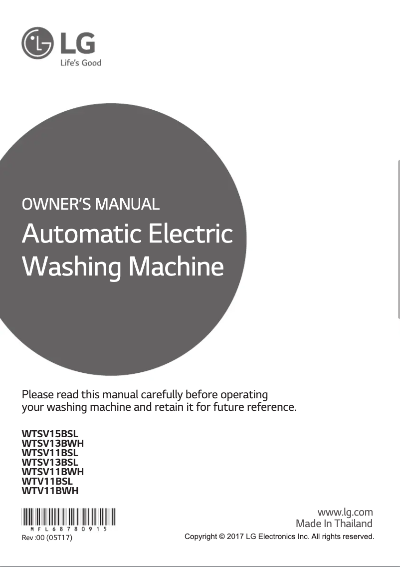 Imagen de la primera página del manual del dispositivo WTSV11BW