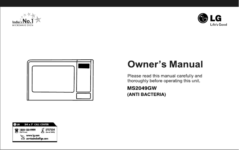 Imagen de la primera página del manual del dispositivo MS2049GW