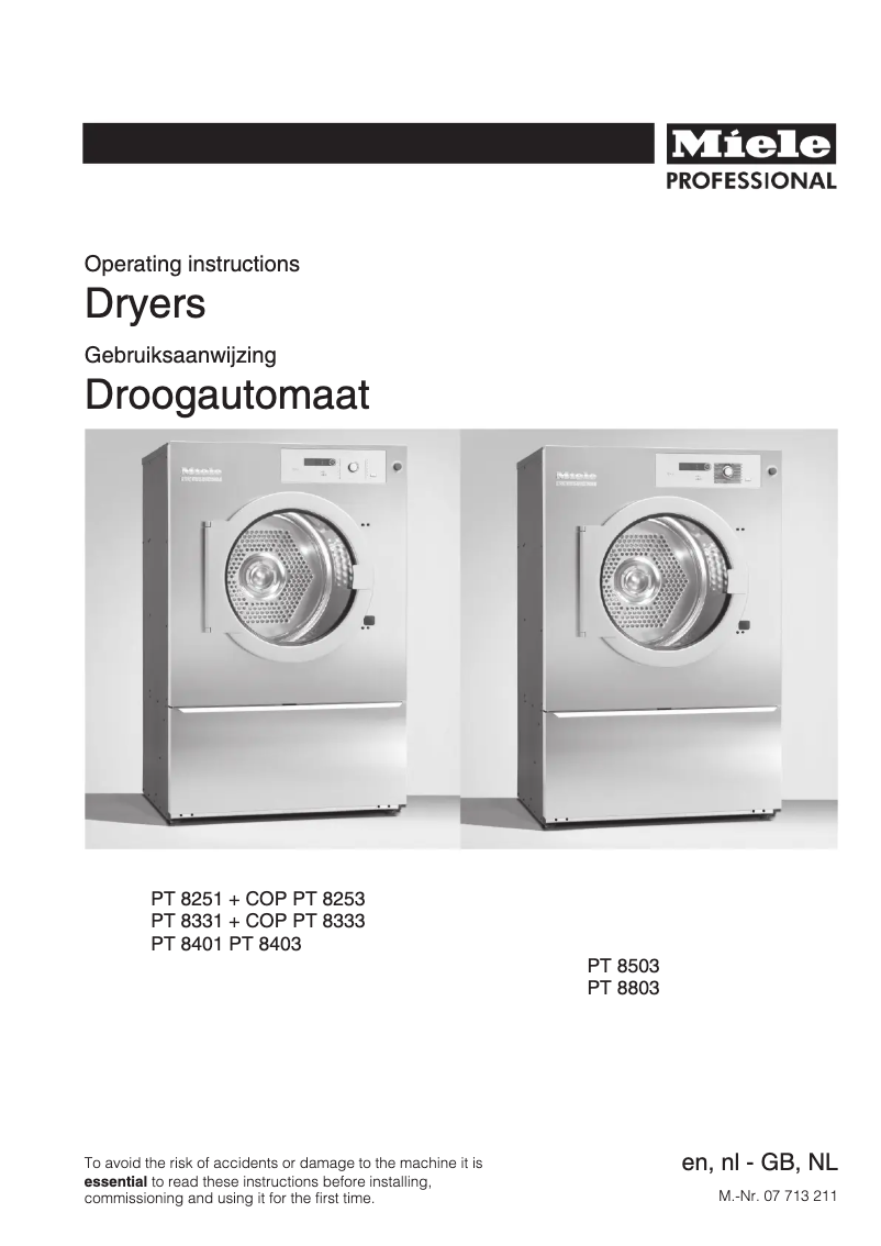 Imagen de la primera página del manual del dispositivo PT 8253