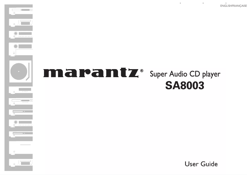 Página nº 1 - Manual de usuario Marantz SA8003