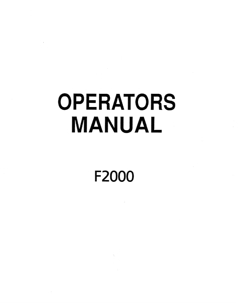 Imagen de la primera página del manual del dispositivo F2000