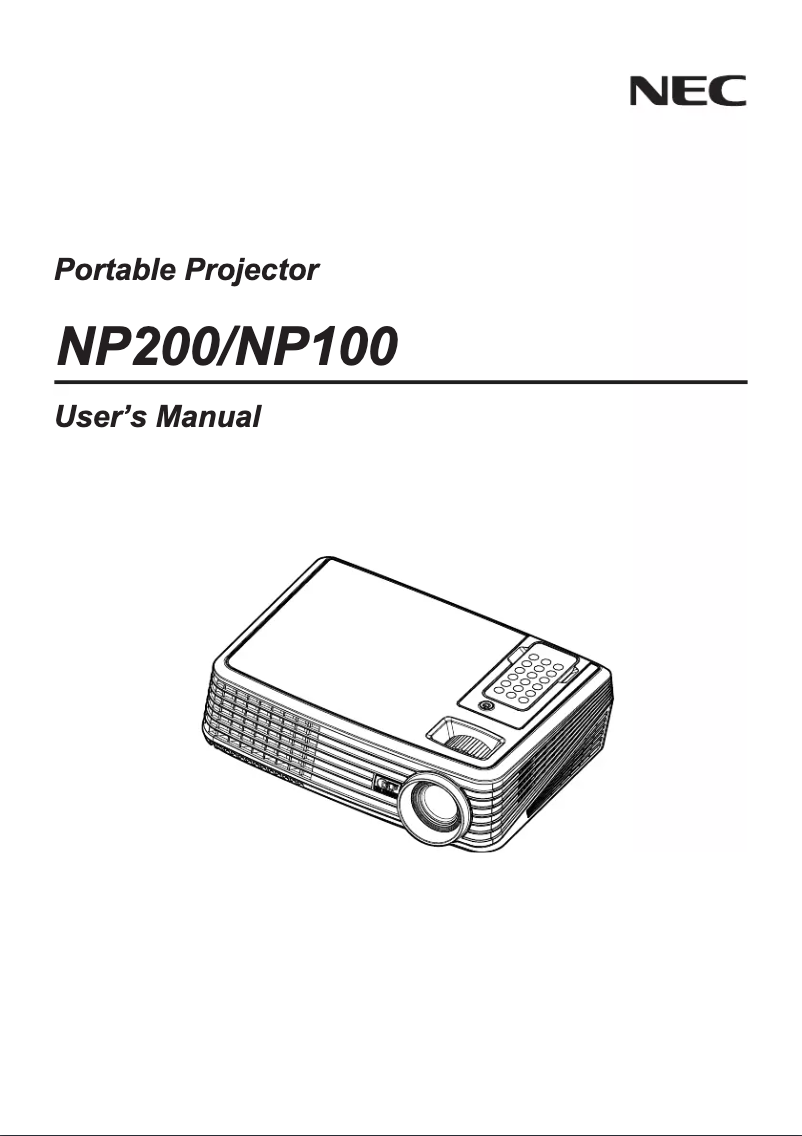 Página 1 del manual Manual de usuario NEC NP200