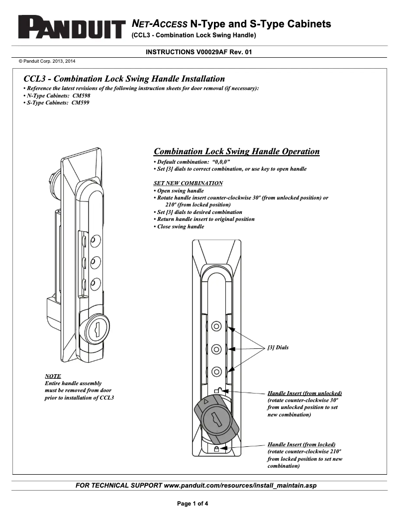 Página nº 1 - Guía de instalación Panduit CCL3