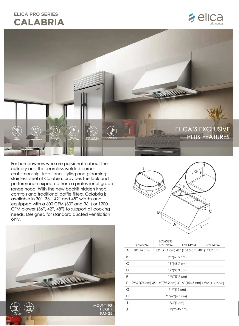 Imagen de la primera página del manual del dispositivo Calabria ECL148S3