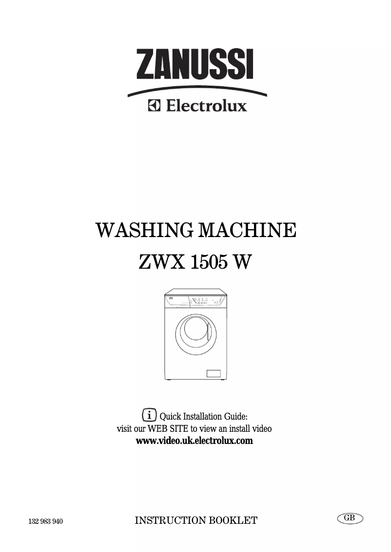 Página 1 del manual Manual de usuario Zanussi-Electrolux ZWX 1505 W
