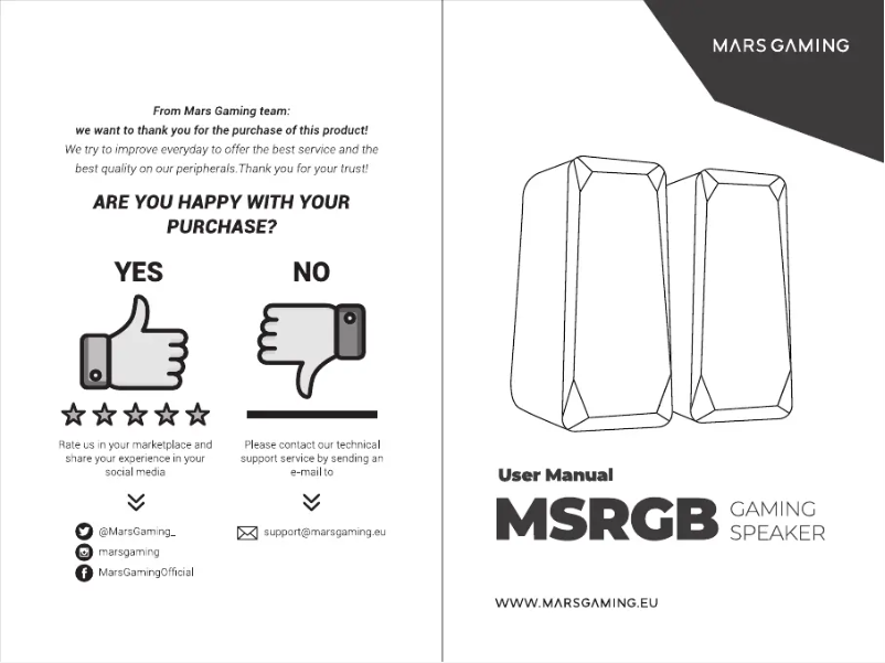 Imagen de la primera página del manual del dispositivo MSRGB