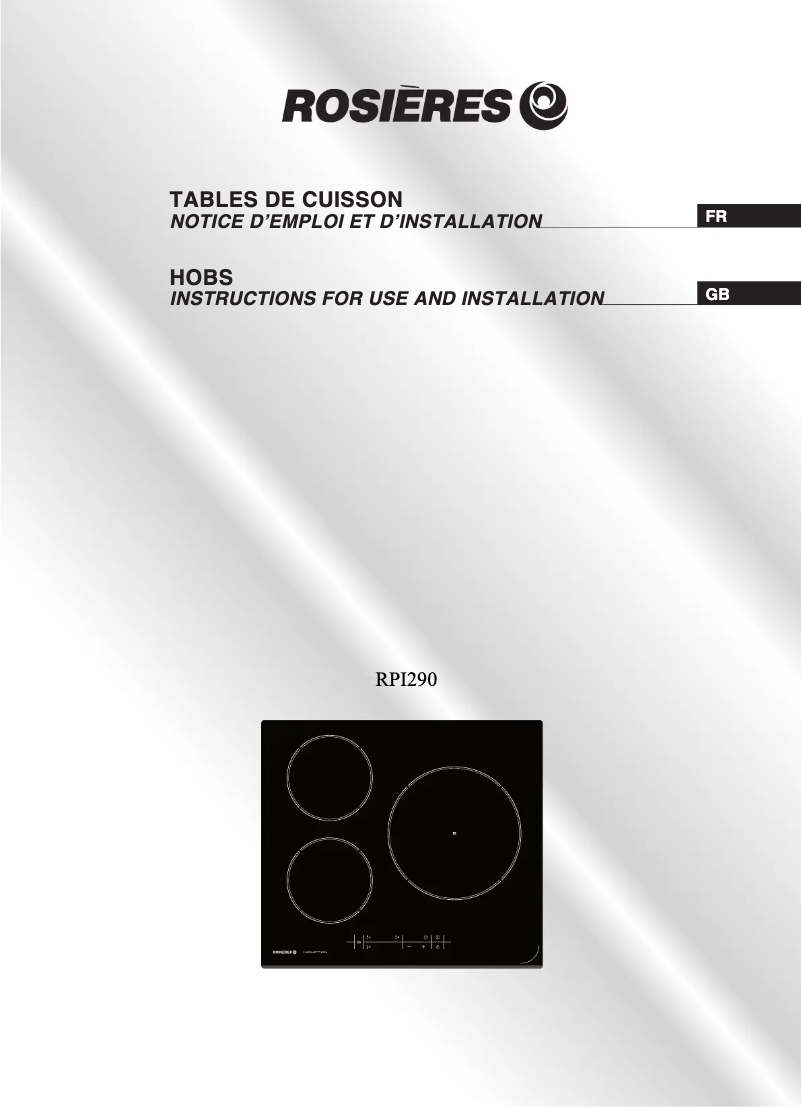 Imagen de la primera página del manual del dispositivo RPI 290