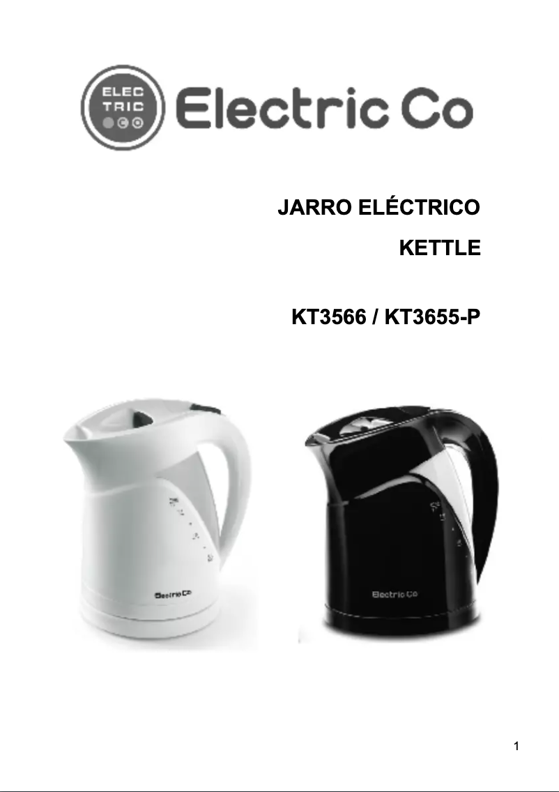 Página 1 del manual Manual de usuario Electric Co KT3655-P