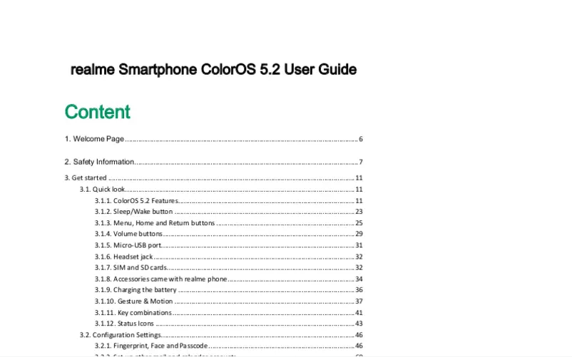 Página 1 del manual Manual de usuario Realme Narzo 50i