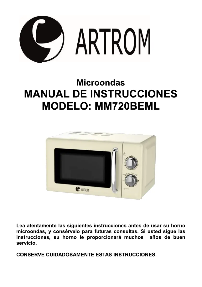 Página 1 del manual Manual de usuario Artrom MM-720BEML