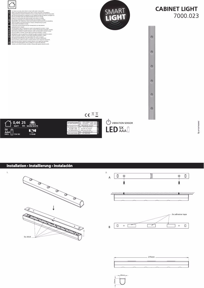 Página 1 del manual Manual de usuario Smartwares 7000.023