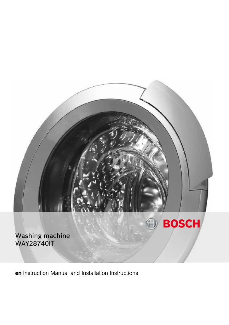 Página 1 del manual Manual de usuario Bosch WAY28740IT