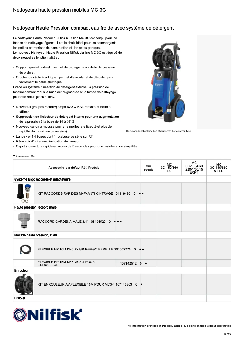 Página nº 1 - Ficha técnica Nilfisk MC 3