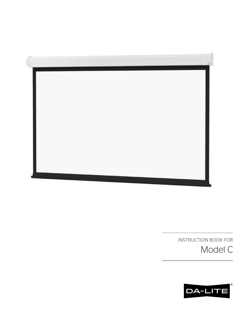 Página 1 del manual Manual de usuario Da-Lite Model C 93226