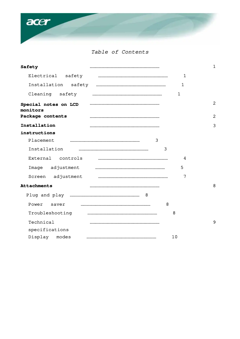Imagen de la primera página del manual del dispositivo Value AL2216