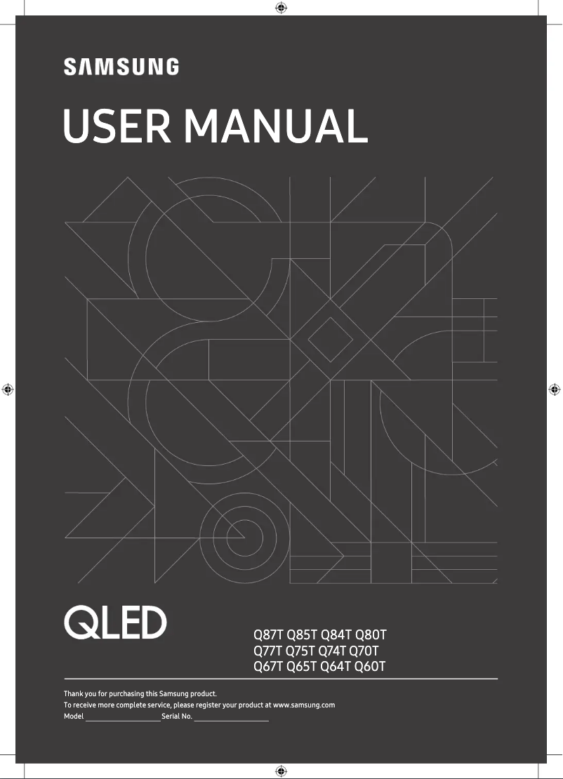 Imagen de la primera página del manual del dispositivo GQ55Q80T