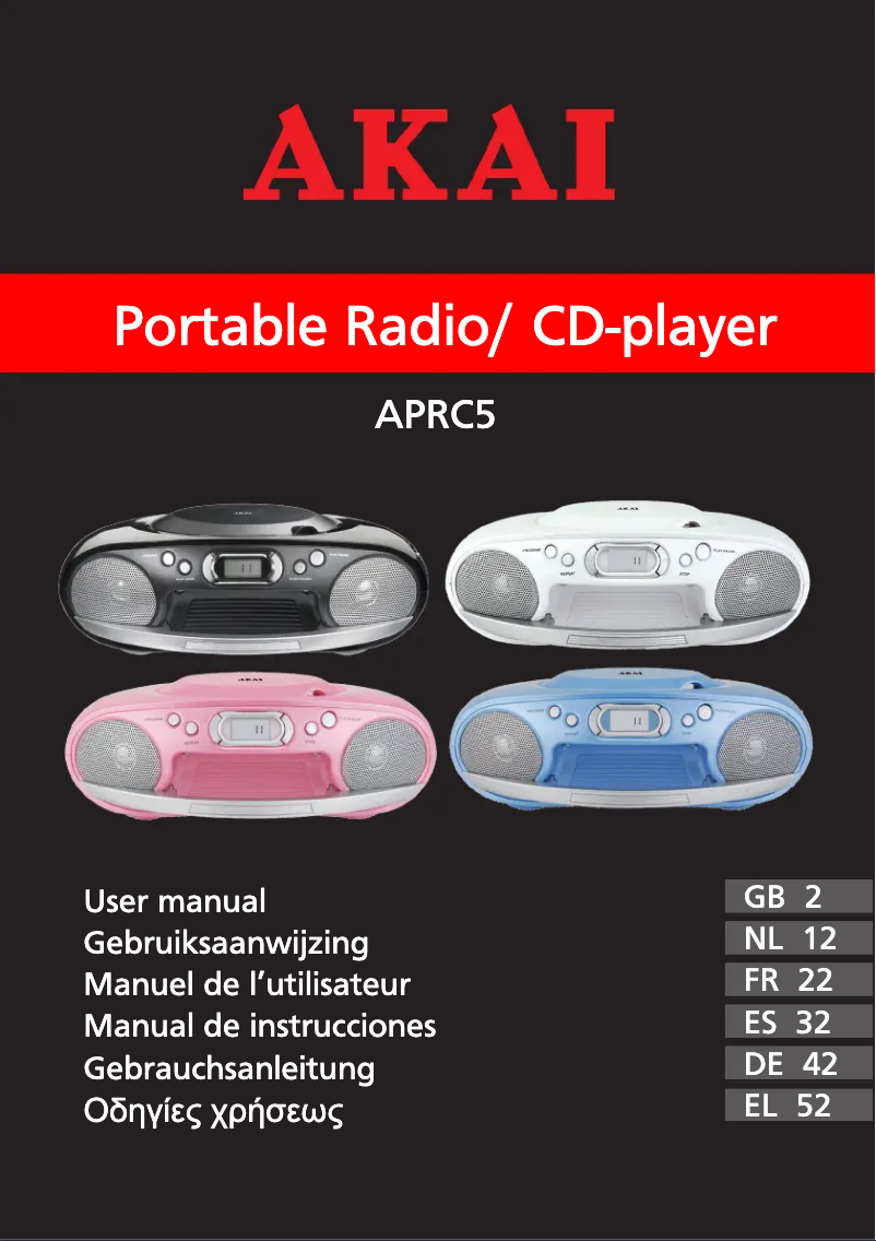 Página 1 del manual Manual de usuario AKAI APRC5WIT