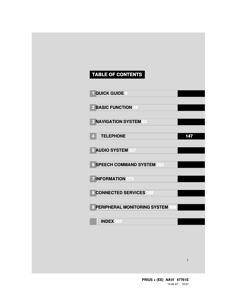Imagen de la primera página del manual del dispositivo Prius Plus 2012 Navigation