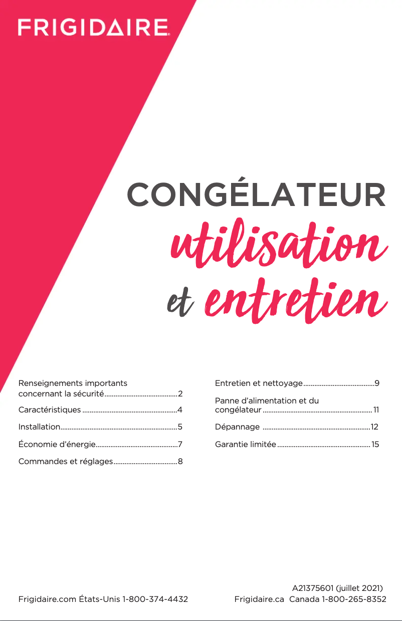 Imagen de la primera página del manual del dispositivo FFCL2042AW