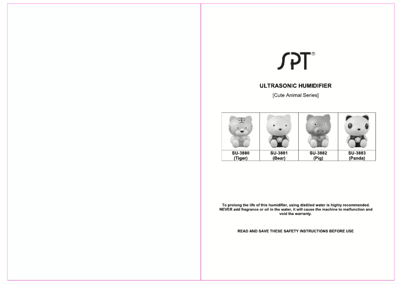 Página 1 del manual Manual de usuario SPT SU-3881