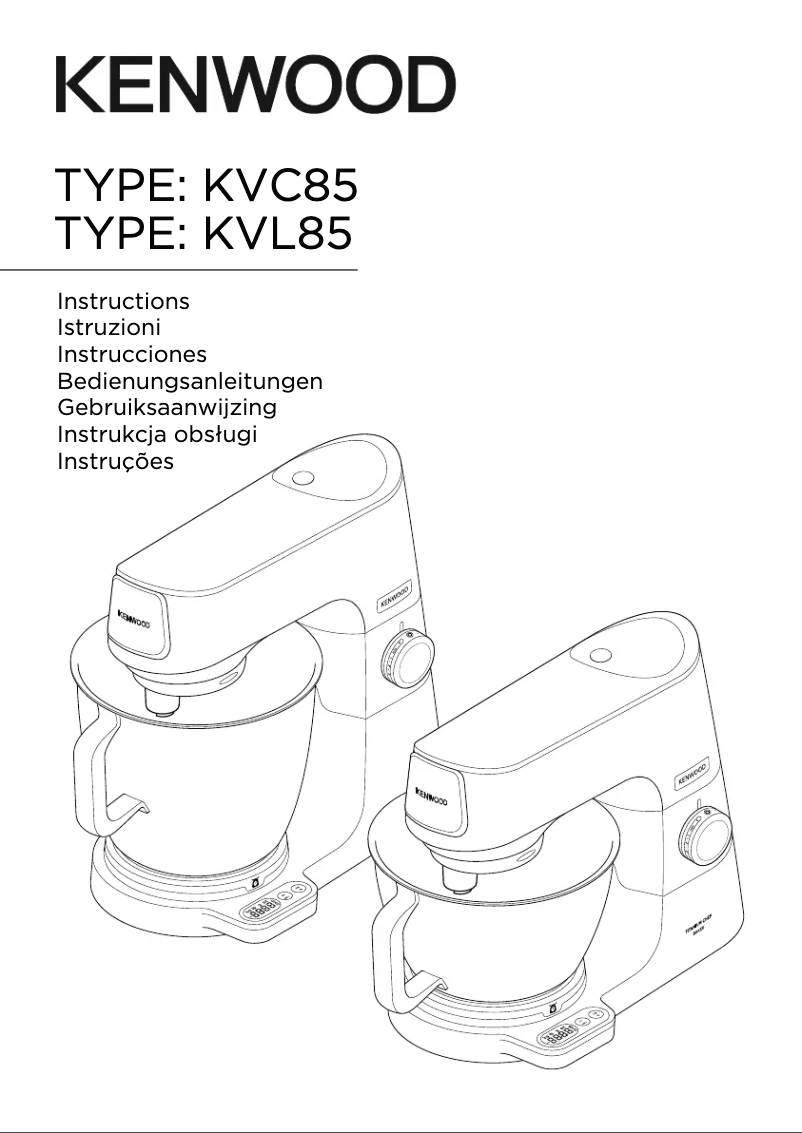 Imagen de la primera página del manual del dispositivo Titanium Chef Baker XL KVL85