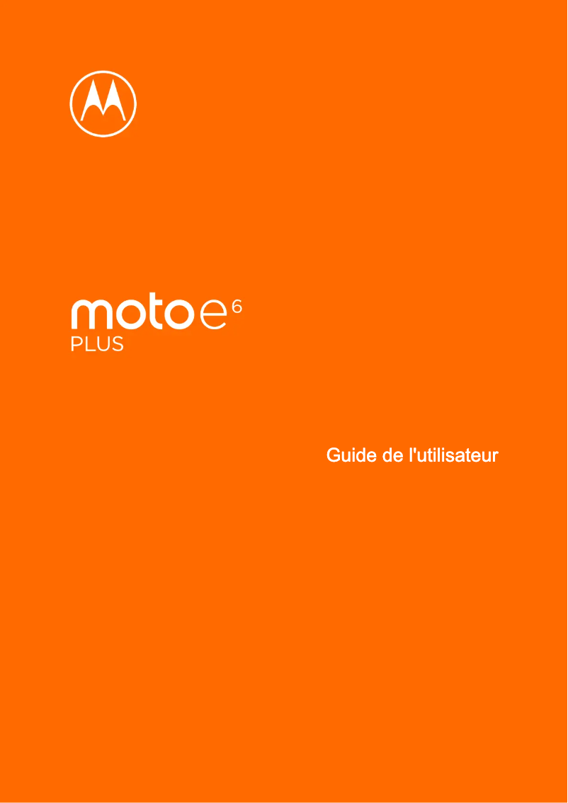 Página 1 del manual Manual de usuario Motorola Moto E6 Plus